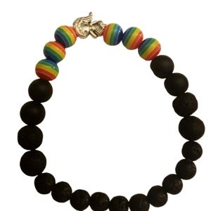Rainbow Lava Stone Diffuser Bracelet